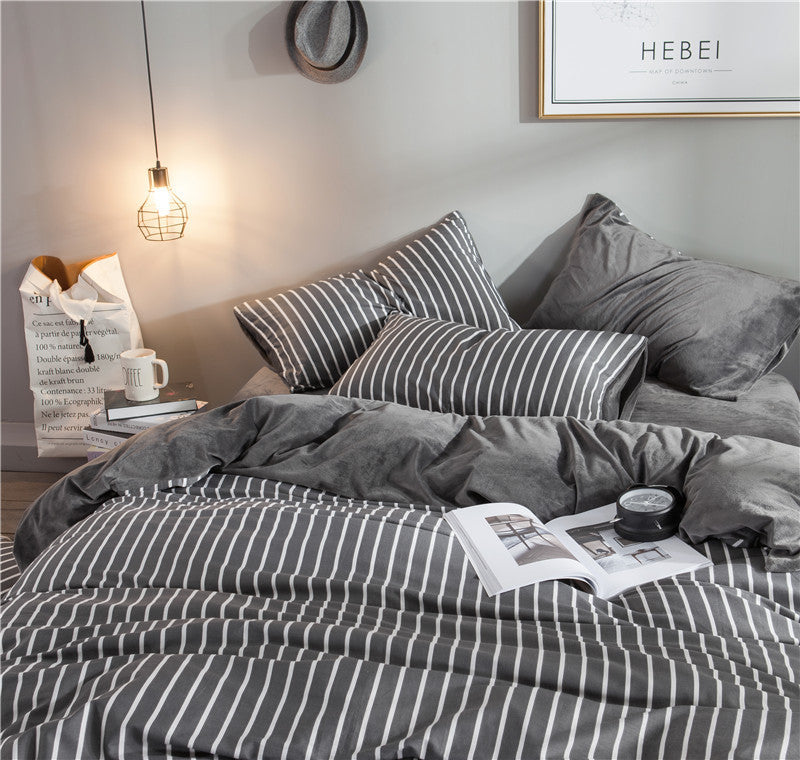 Set di lenzuola 4 pezzi, copripiumino e biancheria da letto