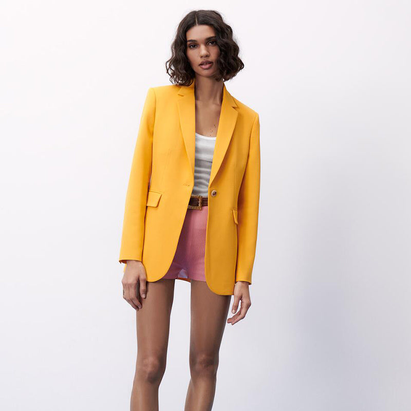 Blazer con tasche e bottoni sottili