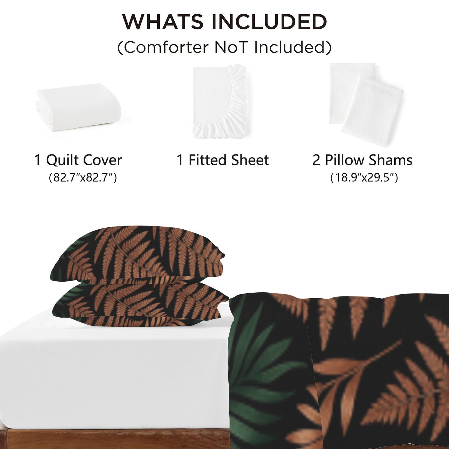 Set biancheria da letto "Felci Ramate"