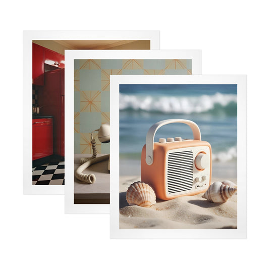 Trittico Artistico, spampa su tela "Vintage"