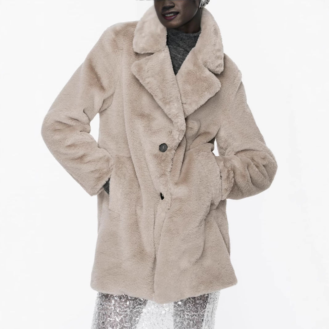 Cappotto in pelliccia artificiale