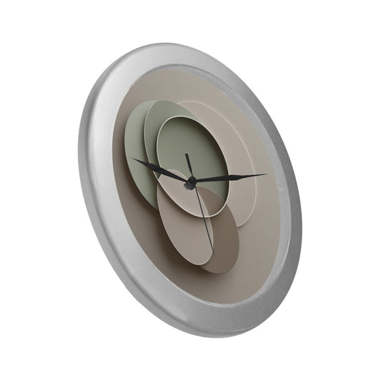 Silver Plastic Wall Clock