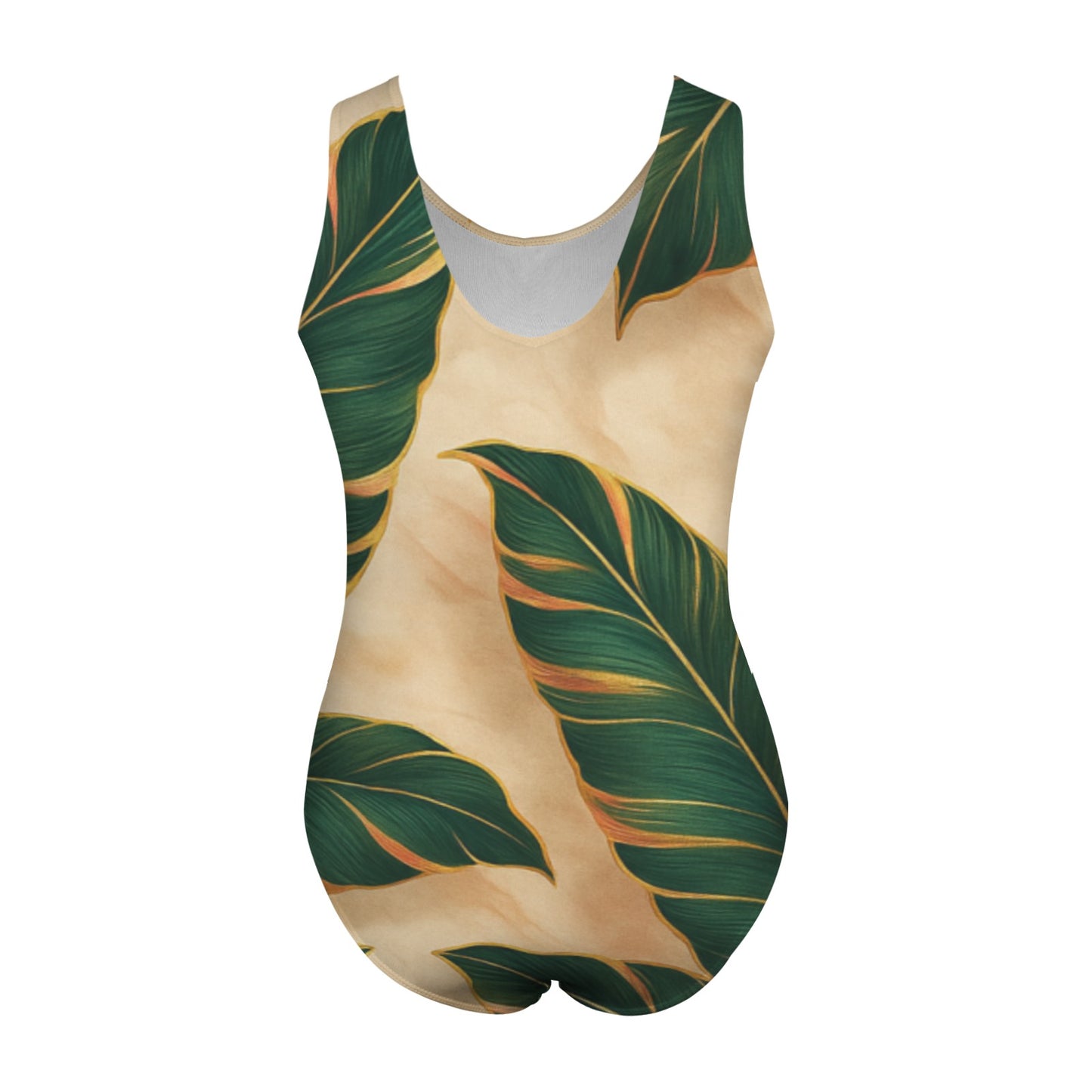 Costume intero da donna di design con pattern tropicale