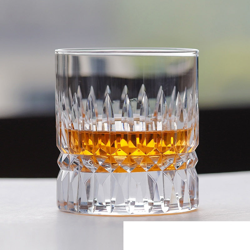 Bicchiere per acqua in cristallo intagliato a mano Asterism