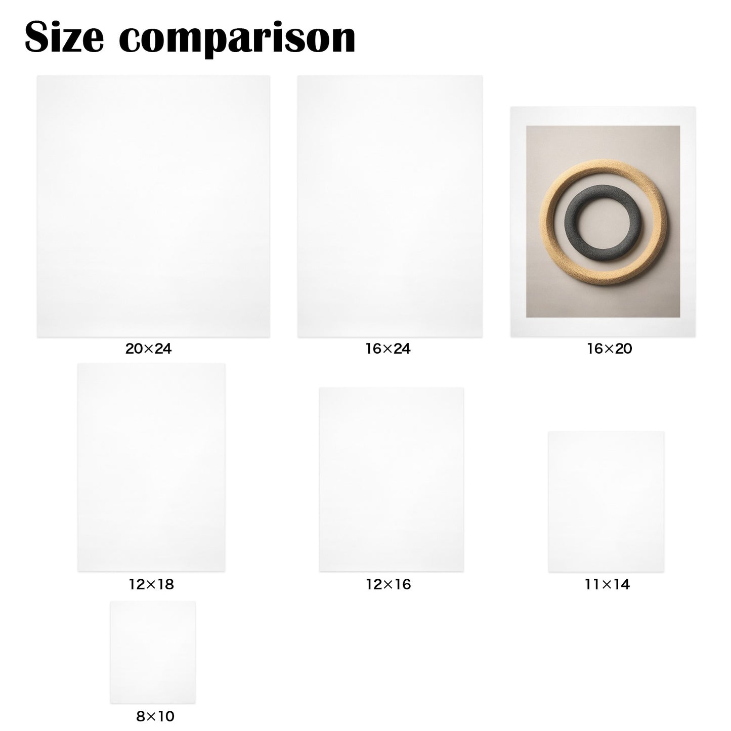 Trittico artistico, stampa su tela "Biscotti"