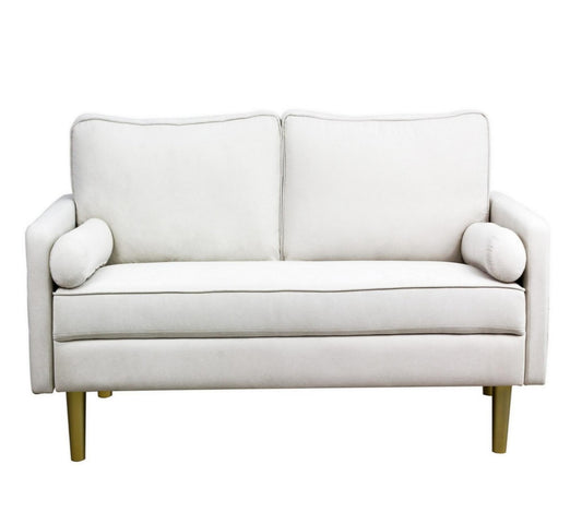 Divano in lino con 2 cuscini, moderno ed elegante