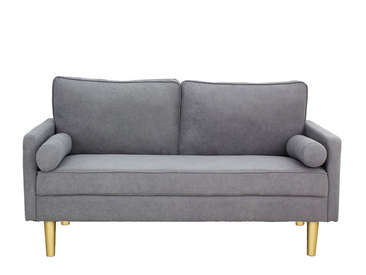 Divano in lino con 2 cuscini, moderno ed elegante