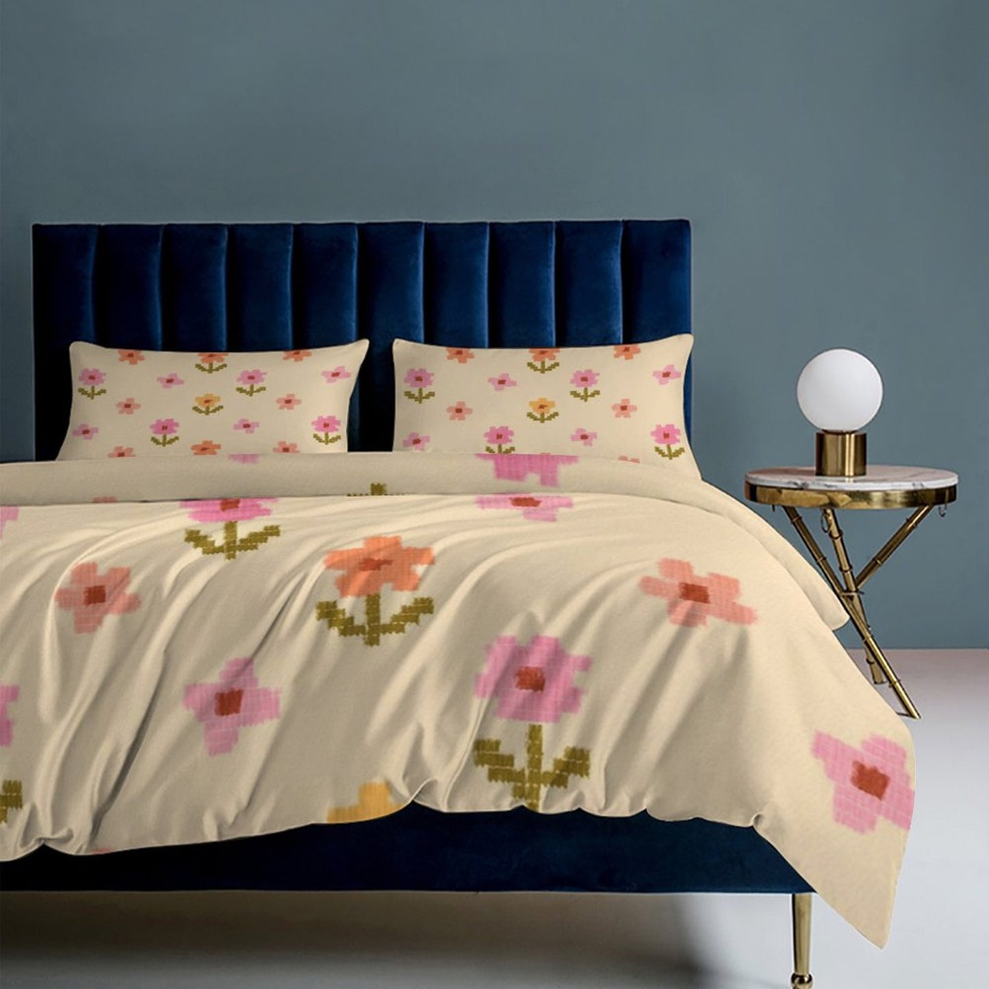 Set biancheria da letto "Fiorellini in Pixel"