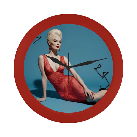 Black Plastic Wall Clock