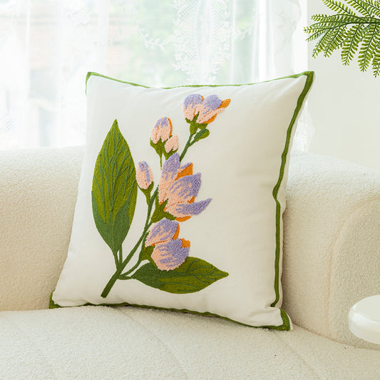 Cuscino Botanico Pastello – Petali Moderni in Cotone