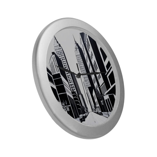 Silver Plastic Wall Clock