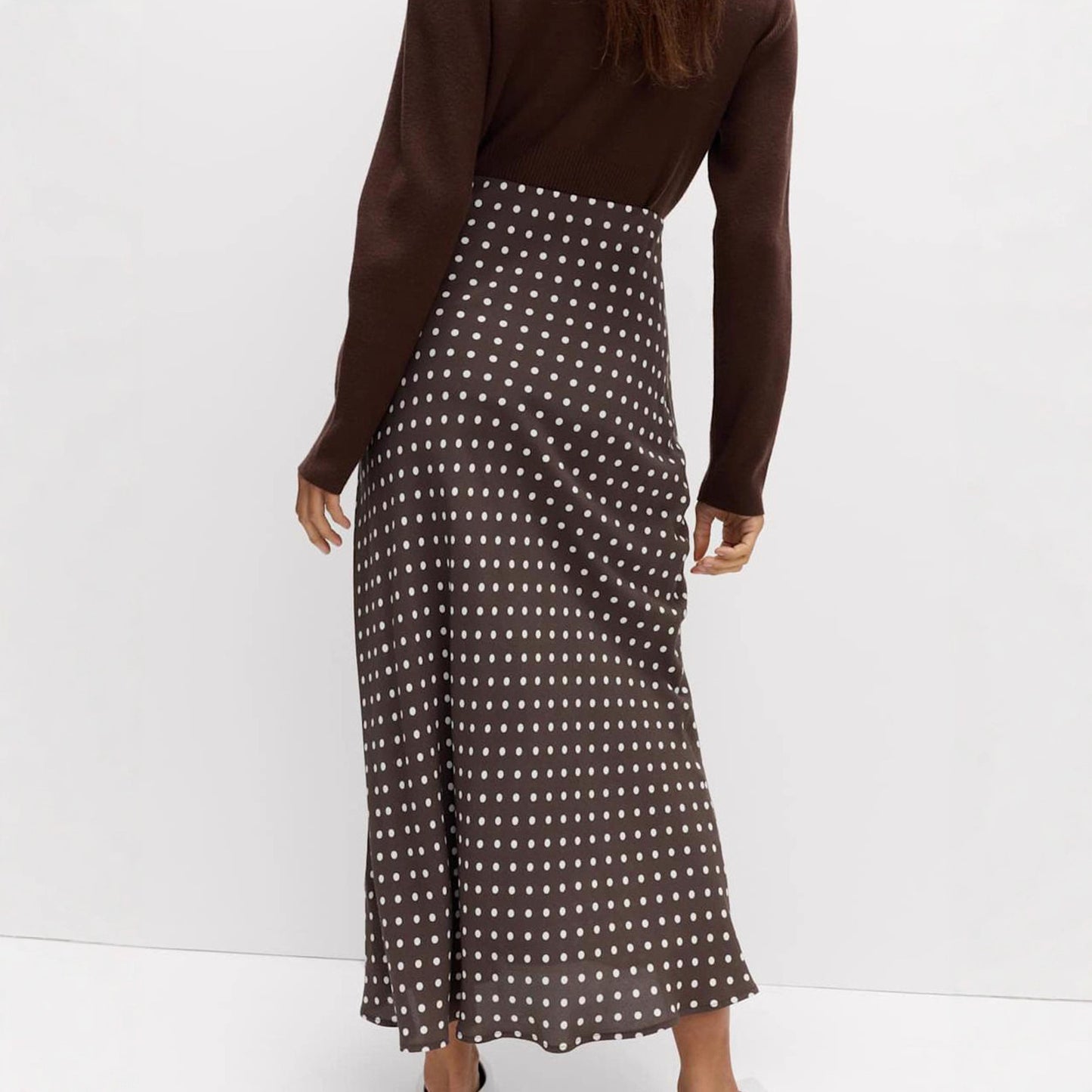 Gonna con stampa a pois