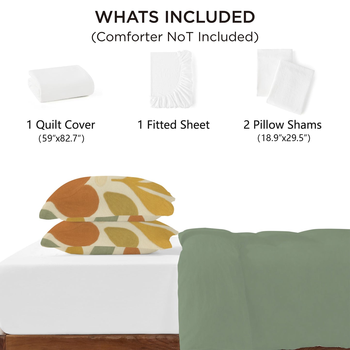 Set biancheria da letto "Fiori Cartoon"