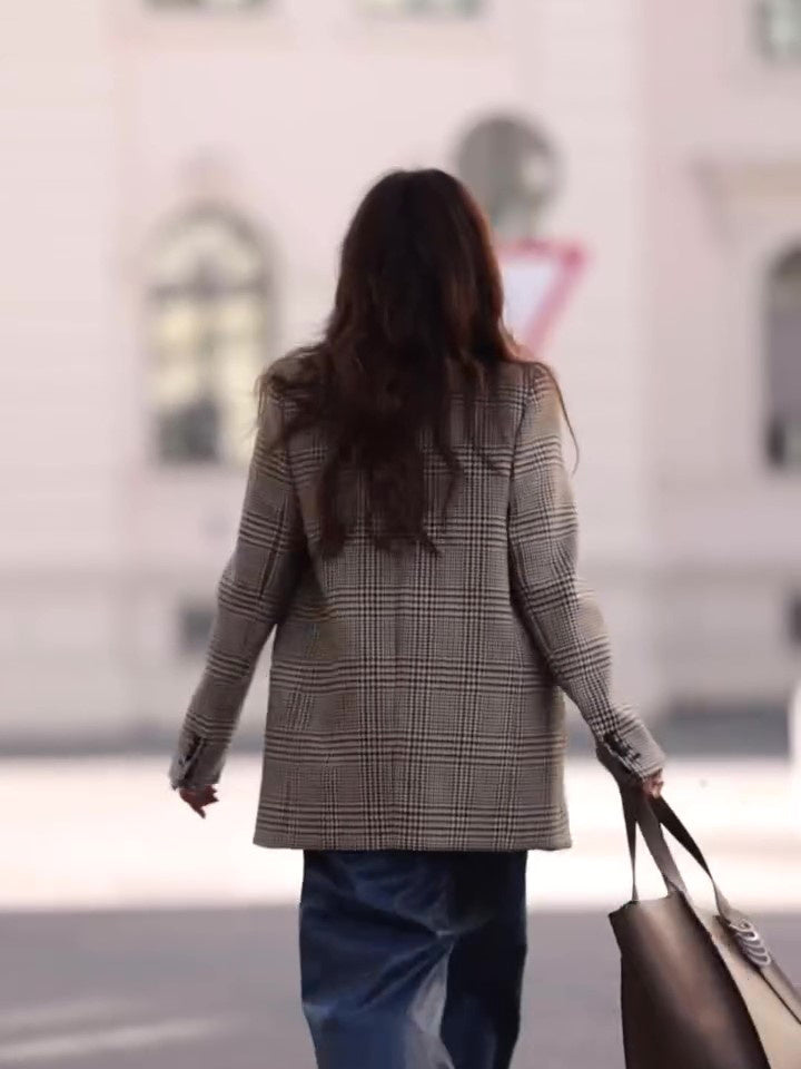 Blazer casual a quadri