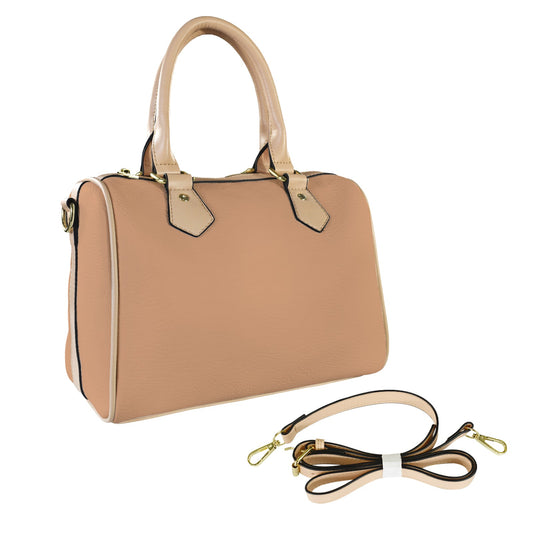 Borsa con manico in tinta unita "Rosa"