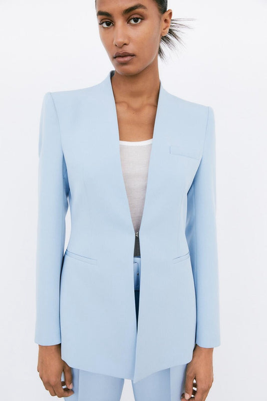 Blazer elegante senza risvolto
