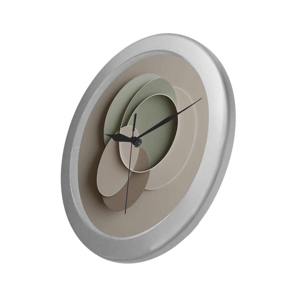 Silver Plastic Wall Clock