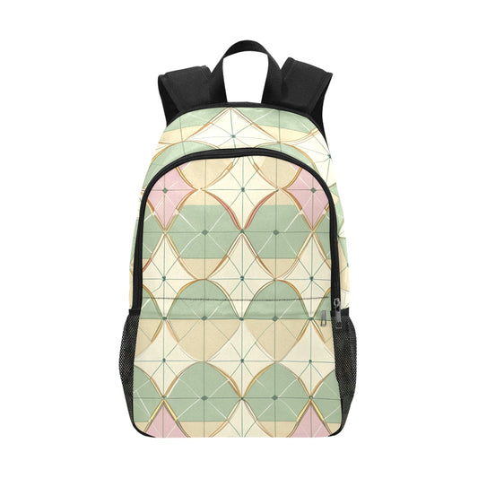 Zaino casual unisex con stampa integrale e tasche laterali in rete