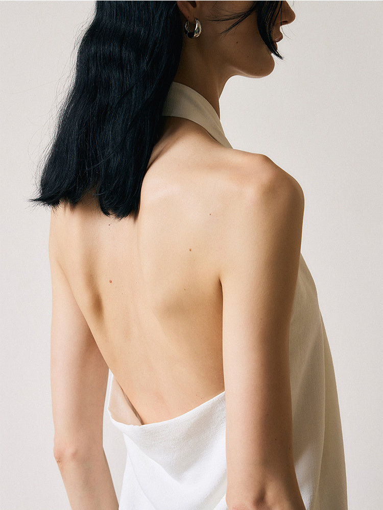 Canotta elegante con scollo all'americana