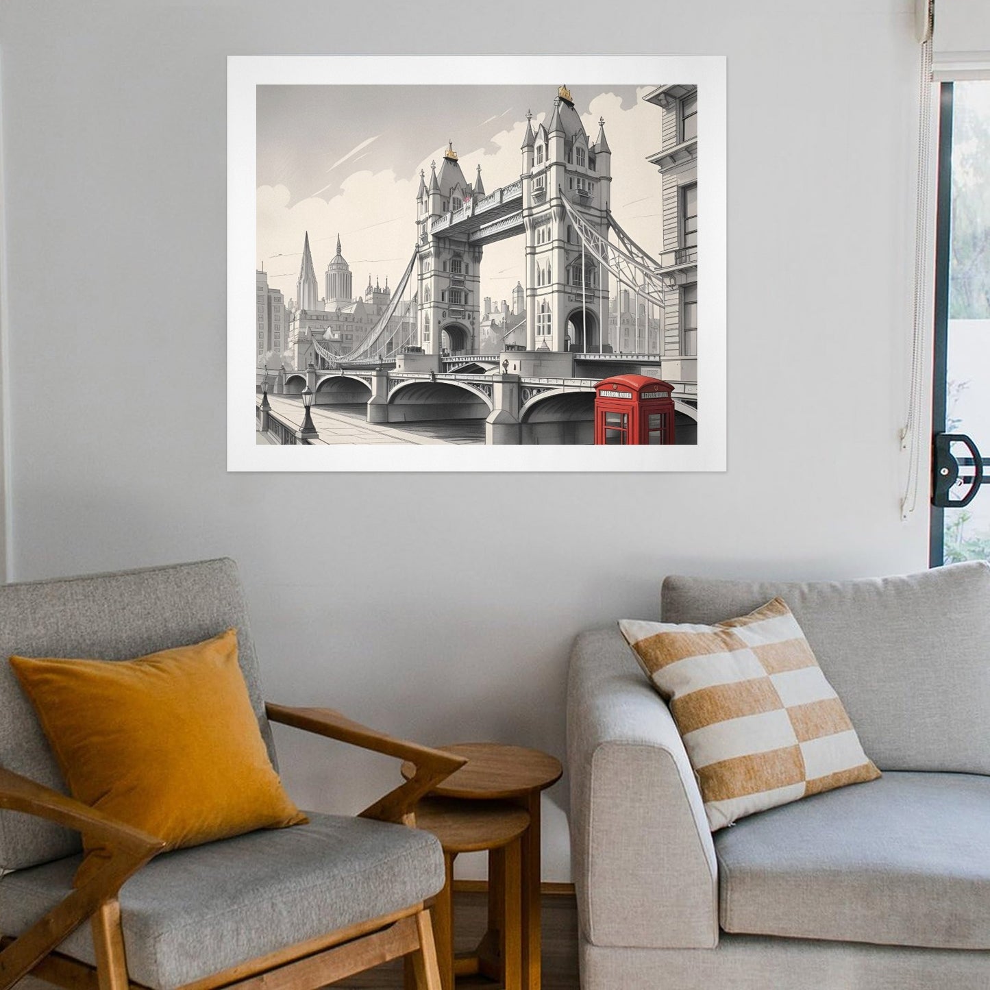 Trittico Artistico, syampa su tela "London Bridge"