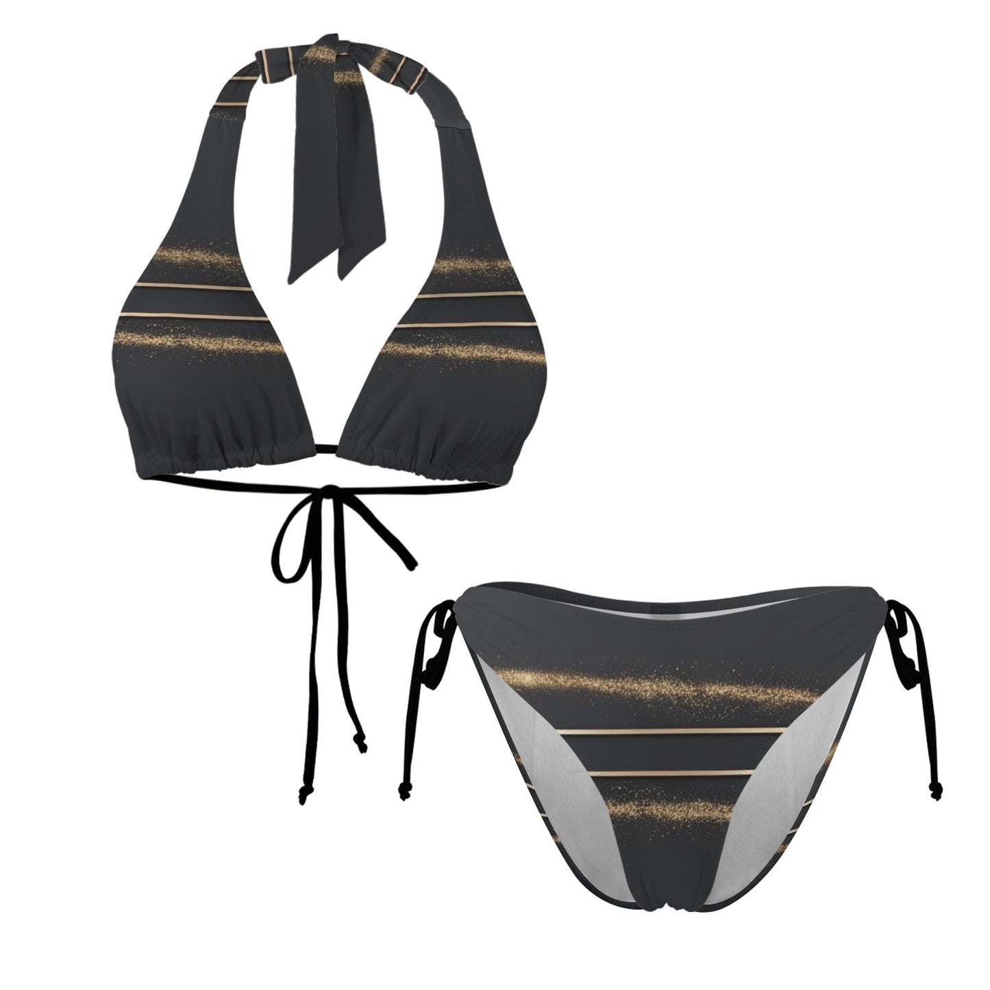 Bikini con perizoma e scollo all'americana