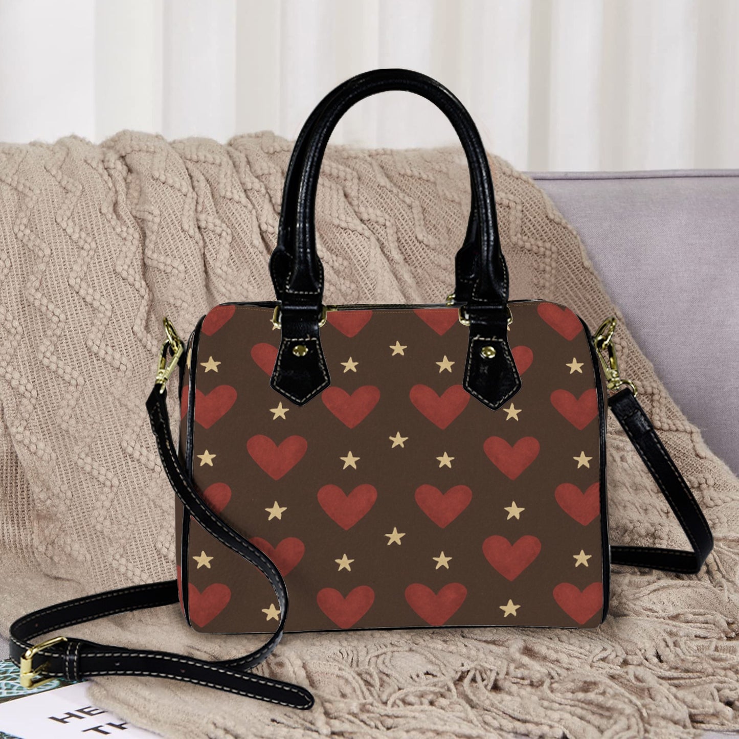 Borsa Satchel mini "Cuoricini"