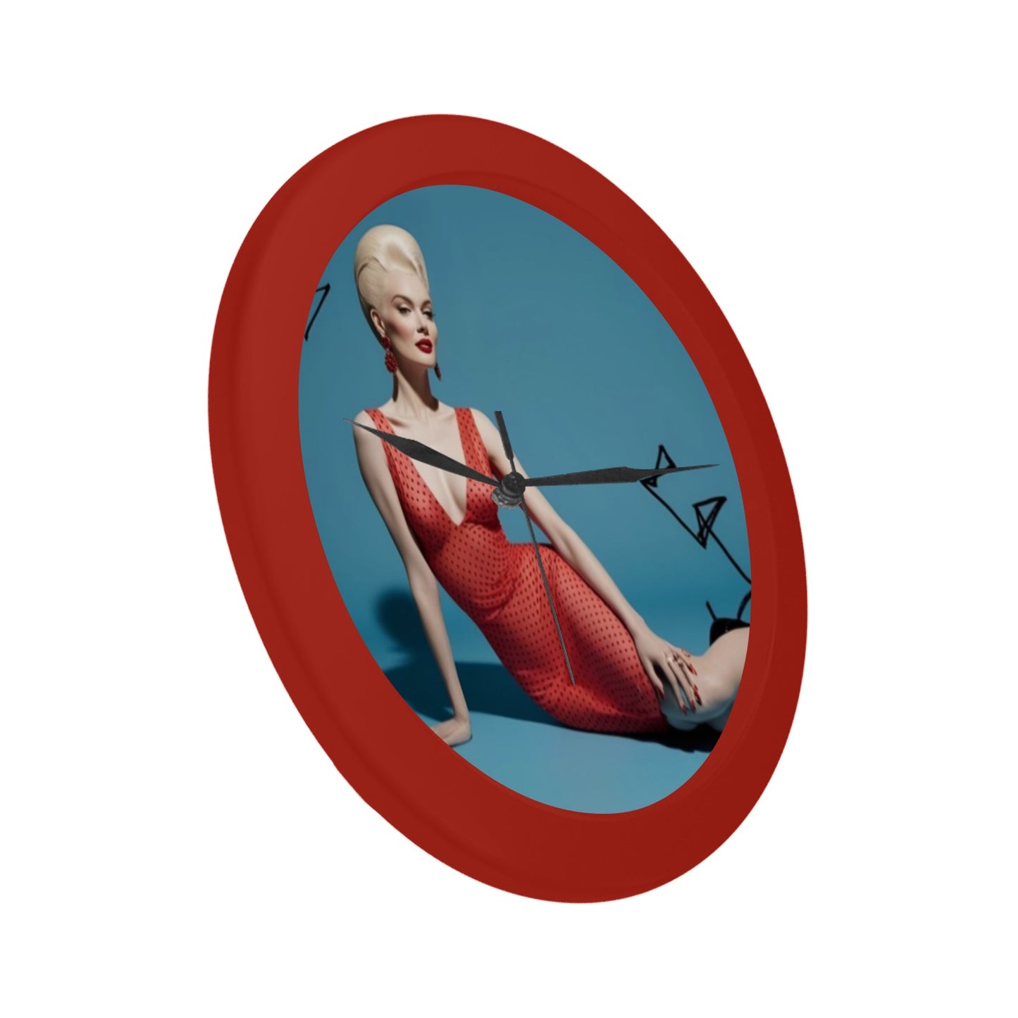 Black Plastic Wall Clock