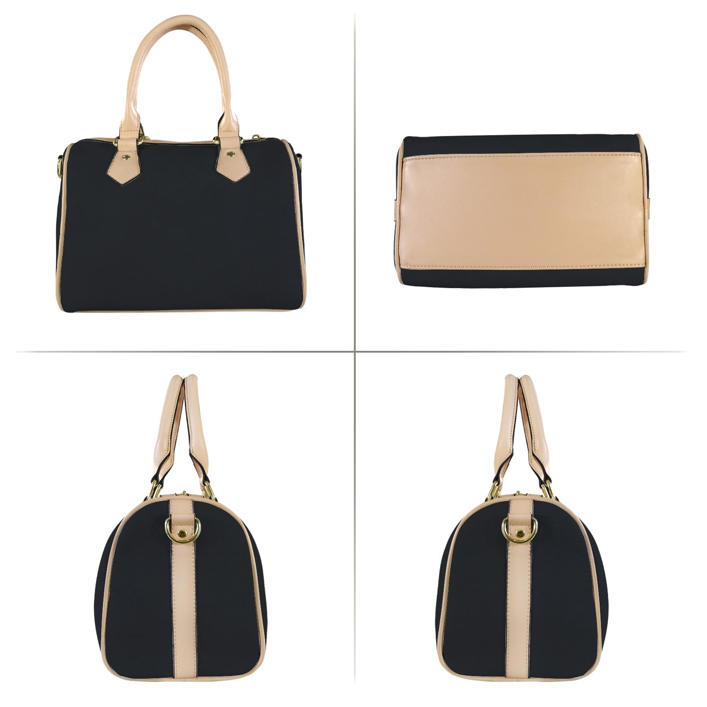 Borsa con manico in tinta unita "Black"