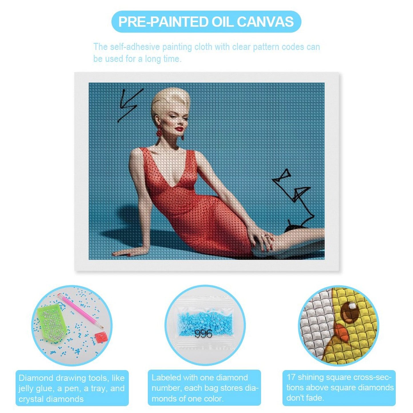 Dipinto a Diamante su tela "Marylin"