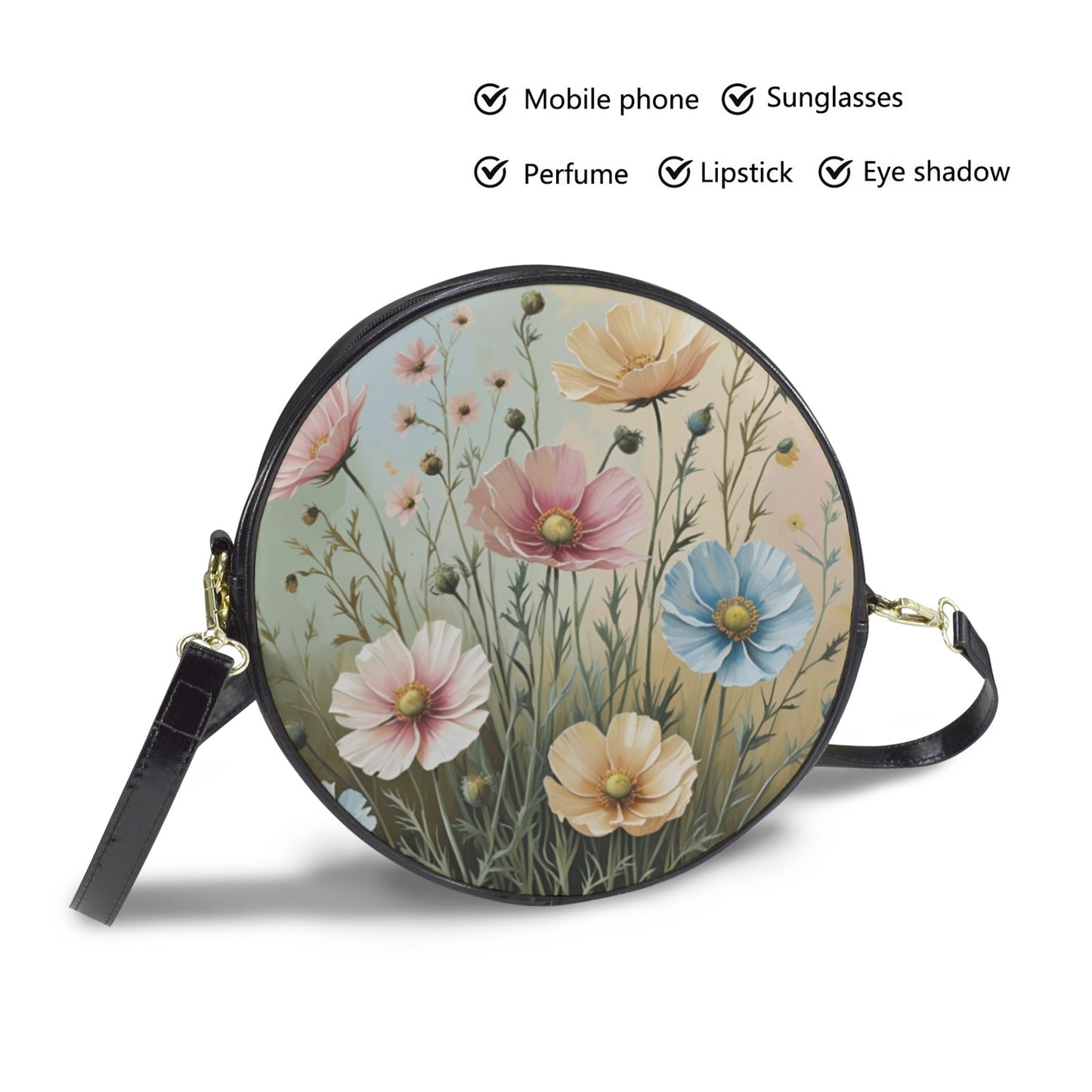 Borsa Rotonda a tracolla "Bouquet in Fiore"