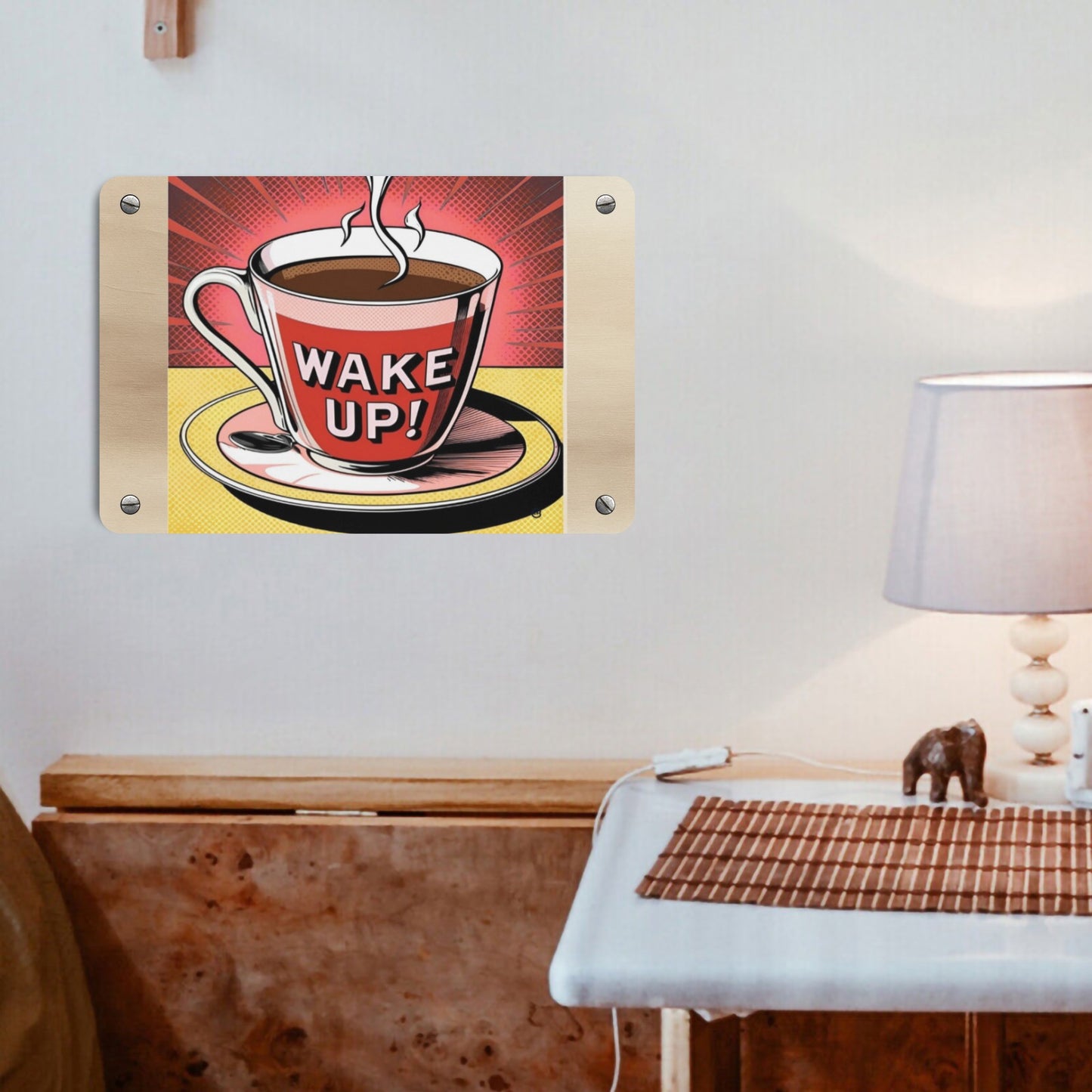 Cartello in metallo "Coffe"