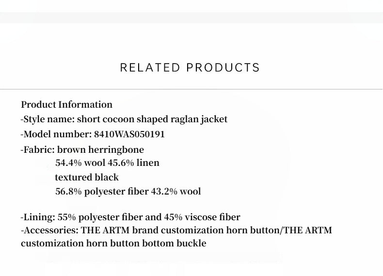 Cappotto corto in lana micro-coon in lana "Warm Cocoon"