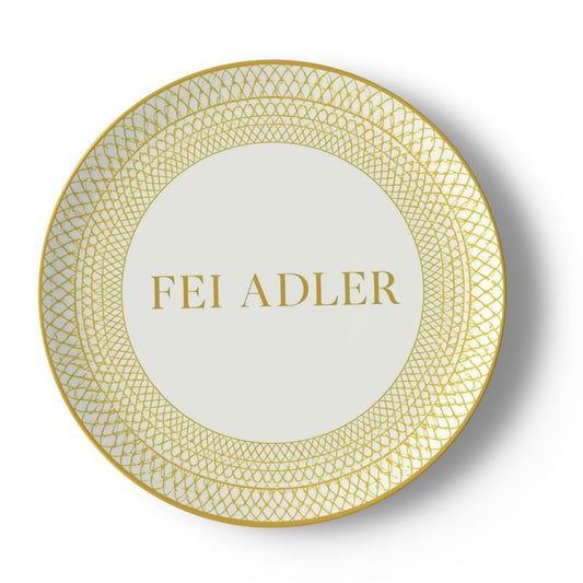 “Piatto Corona Dorata in ceramica – FEI ADLER Luxury Tableware”
