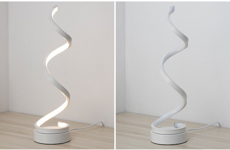 “Aurea Curve – Lampada da Tavolo LED in Metallo & Acrilico”