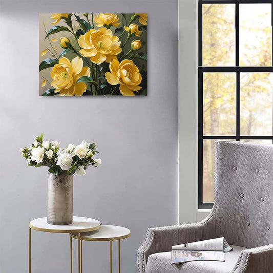 Pannello in Legno "Peonie"