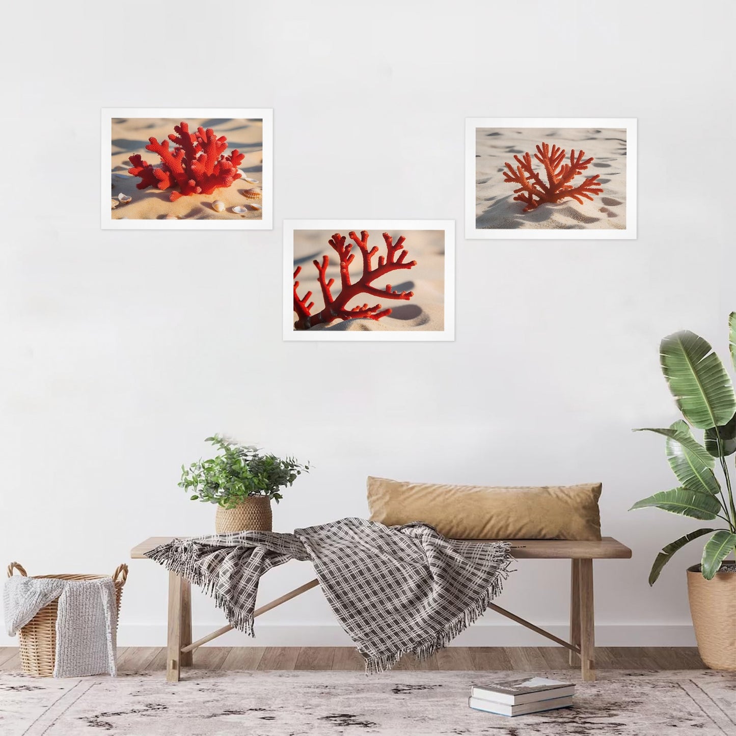 Trittico Artistico, stampa su tela "Coralli"