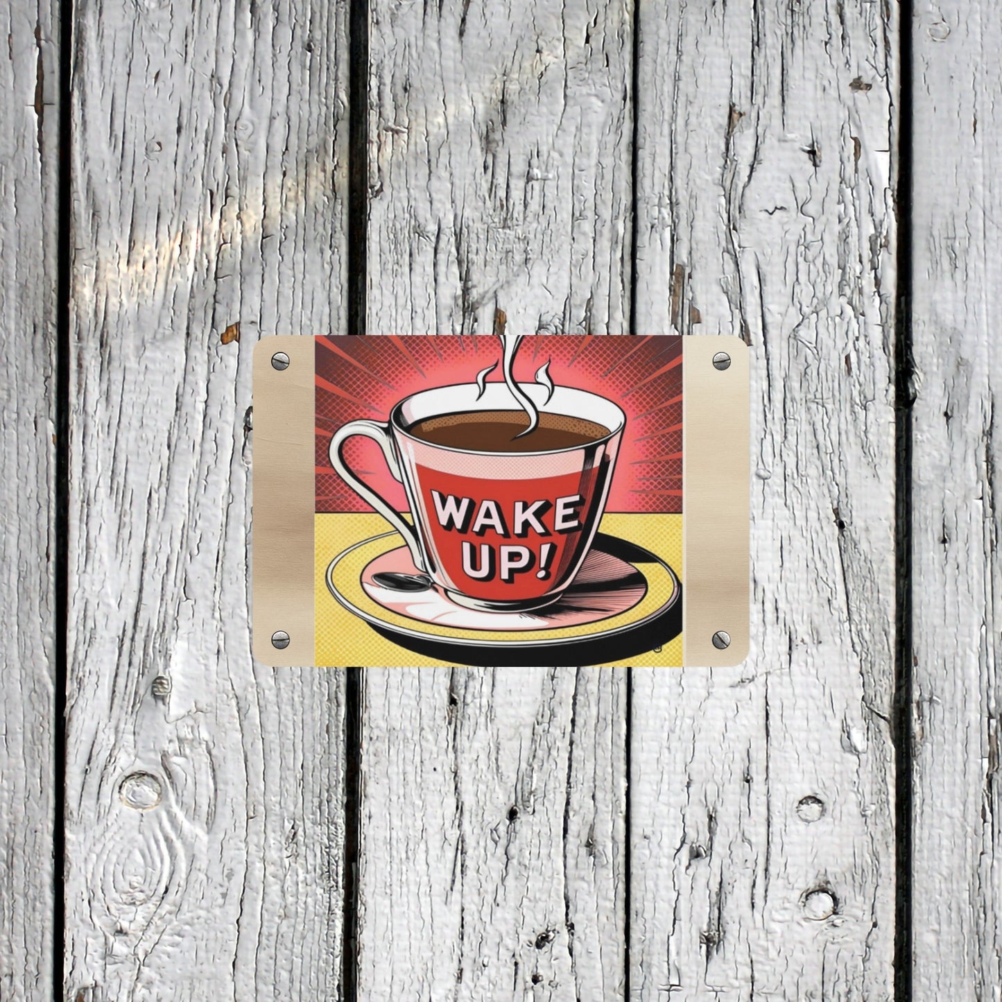 Cartello in metallo "Coffe"