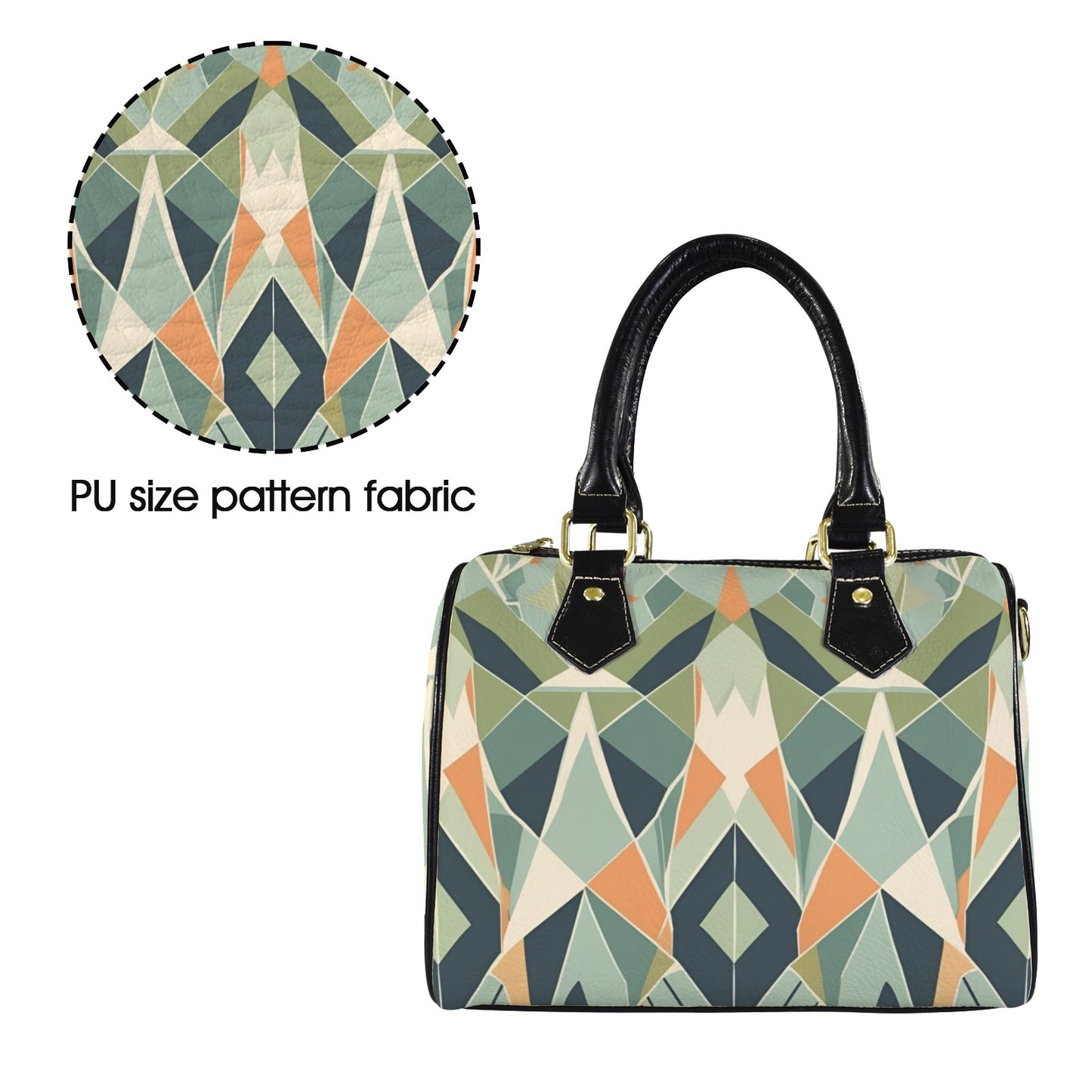 Borsa a tracolla con manici "Triangolazioni"