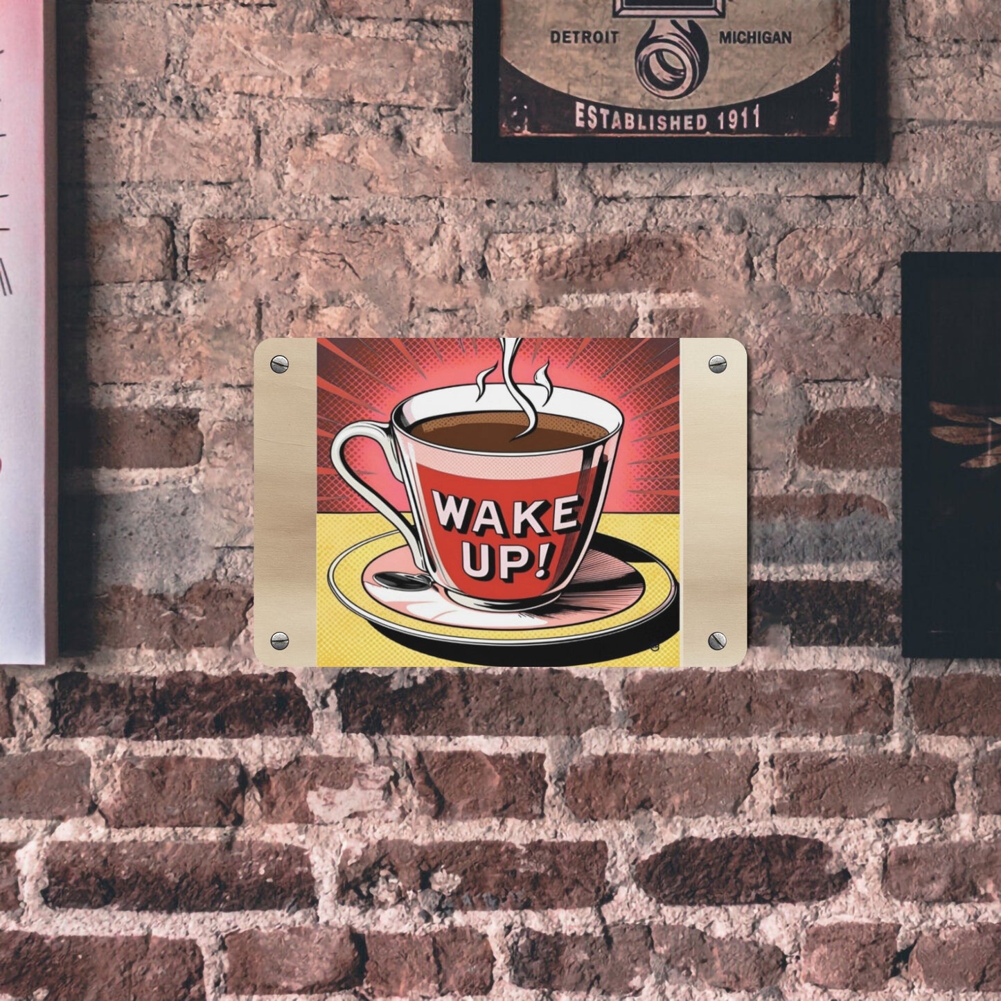 Cartello in metallo "Coffe"