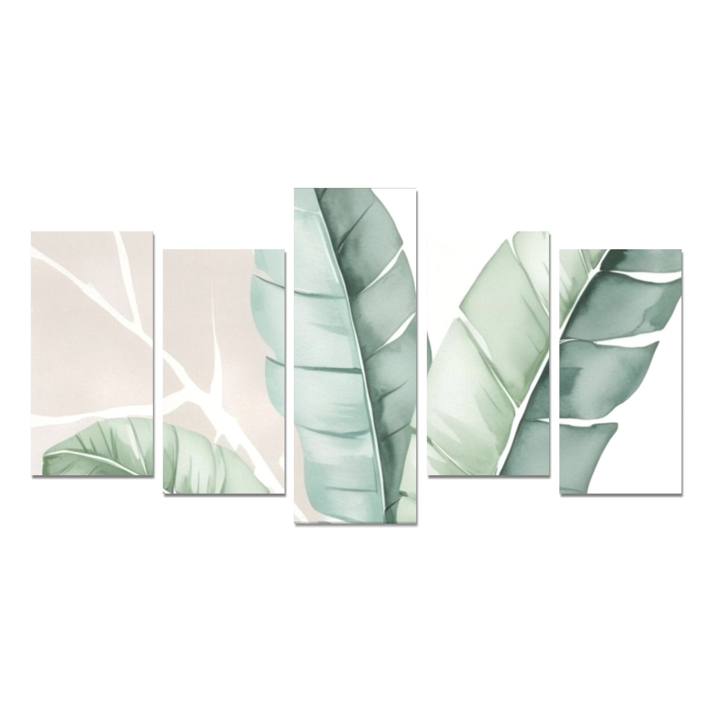 Set di 5 pezzi con dimensioni variabili, stampa su tela