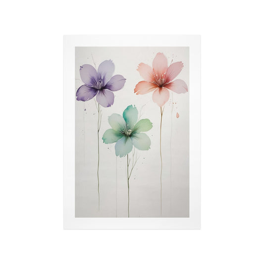 Stampa delicata su tela "Tre"