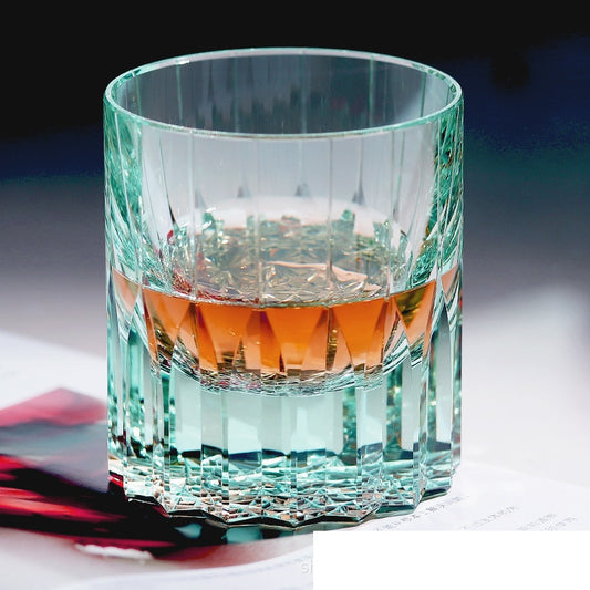 Bicchiere per acqua in cristallo intagliato a mano Asterism