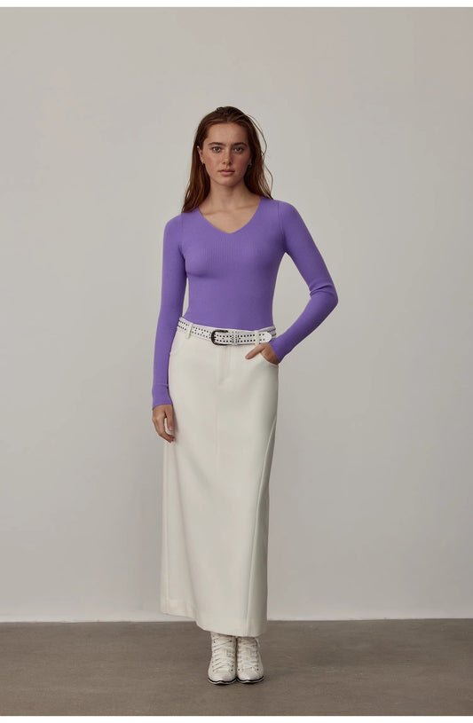 Gonna A-Line in Tencel Velvet – Eleganza Morbida, Linea Slanciata