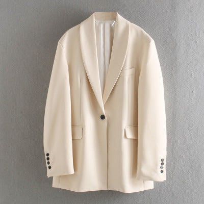 Blazer drappeggiato con un bottone