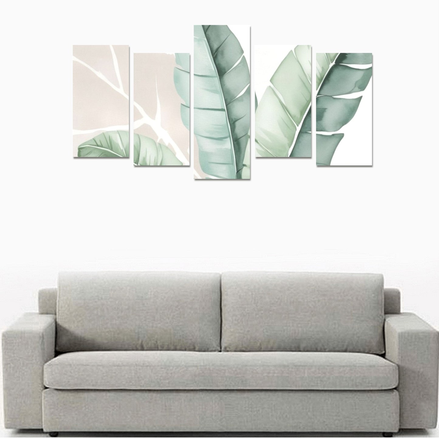 Set di 5 pezzi con dimensioni variabili, stampa su tela