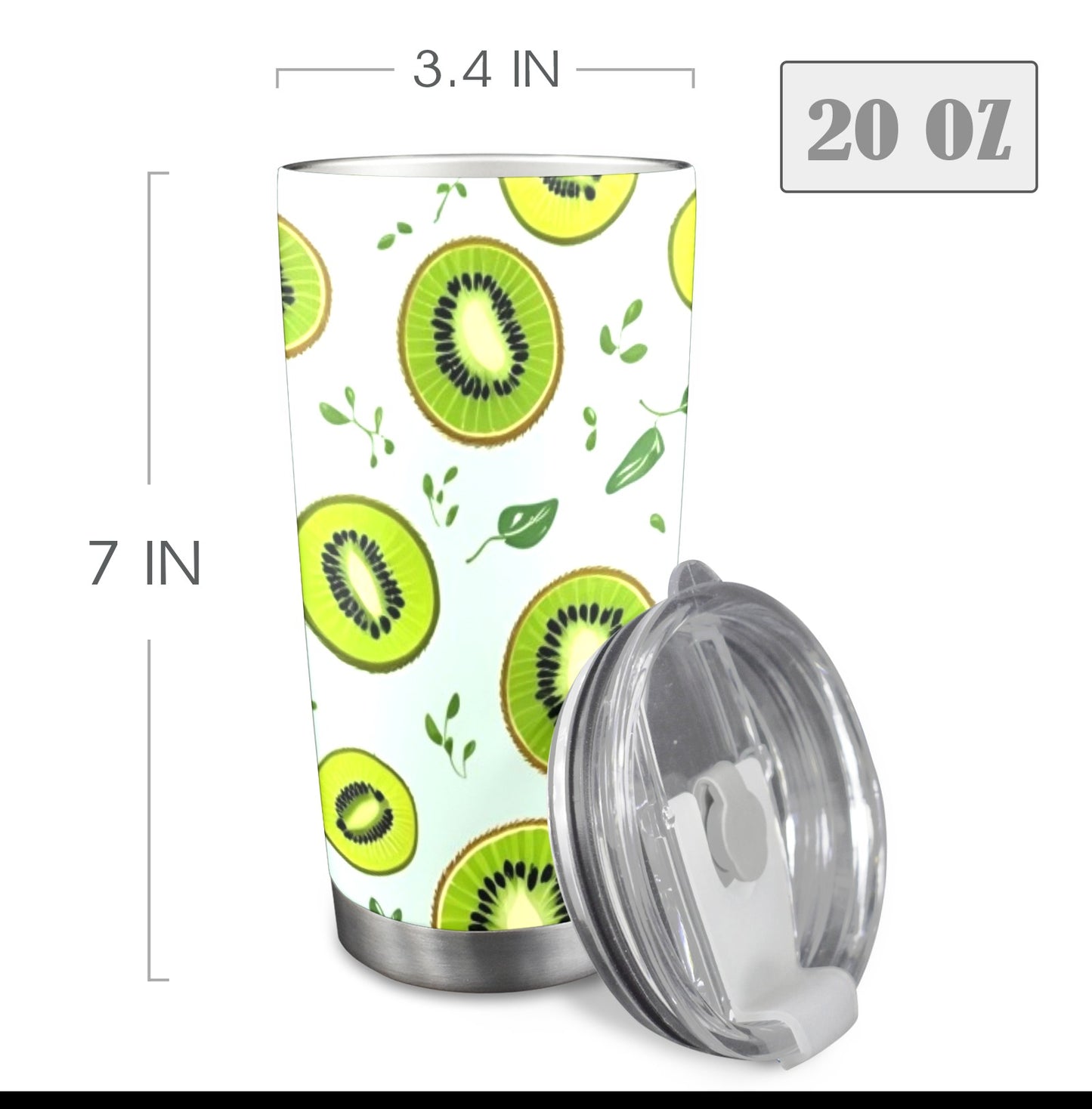 Bicchiere di design con coperchio trasparente