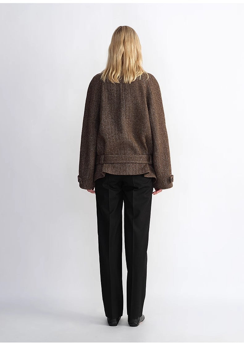 Cappotto corto in lana micro-coon in lana "Warm Cocoon"