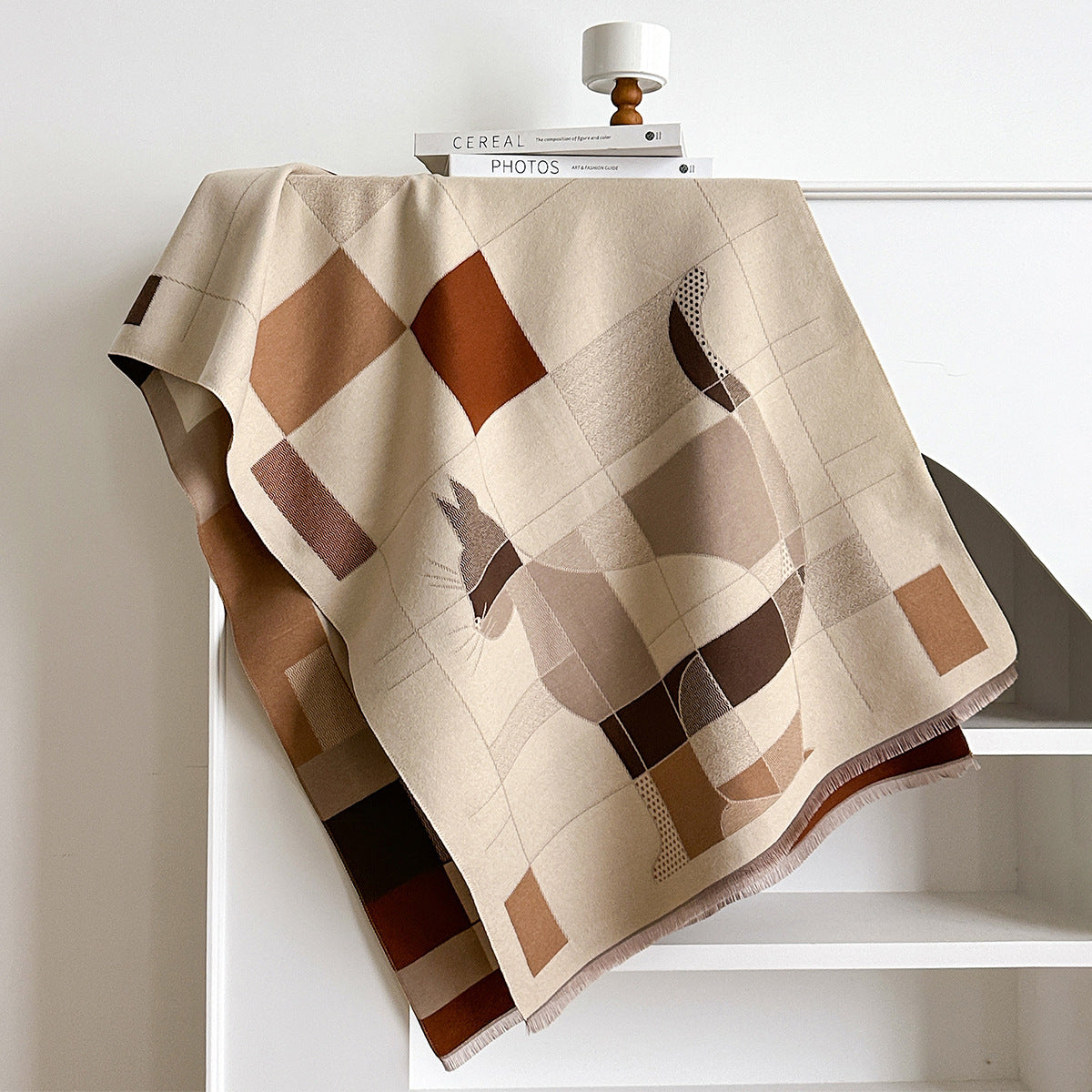 Scialle elegante in Nappa "Geometrie"