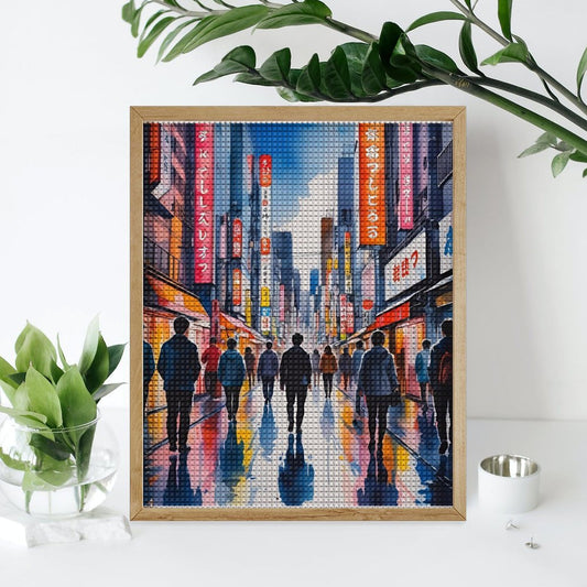 Stampa a Diamante su tela "Tokio"