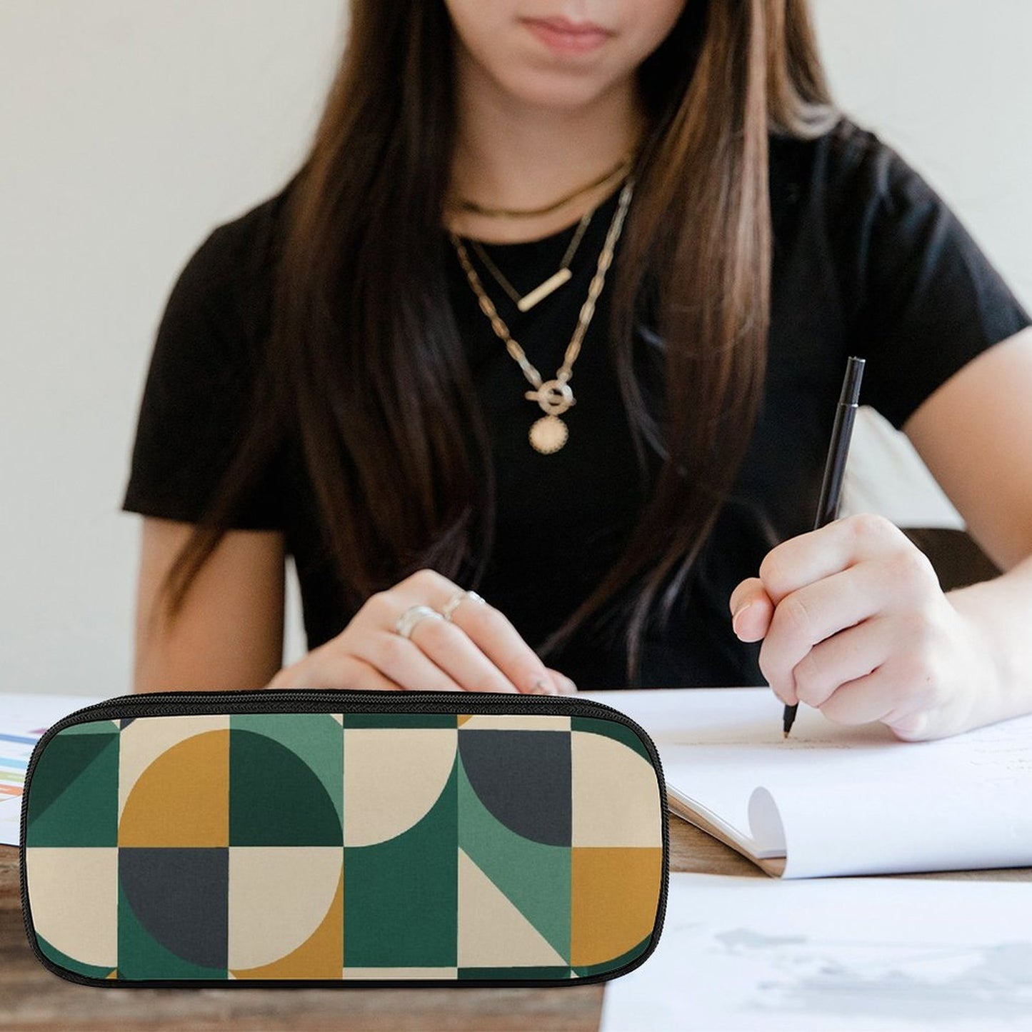 Borsa per matite in pelle di design